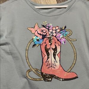 Floral Cowboy Boot Graphic Tee